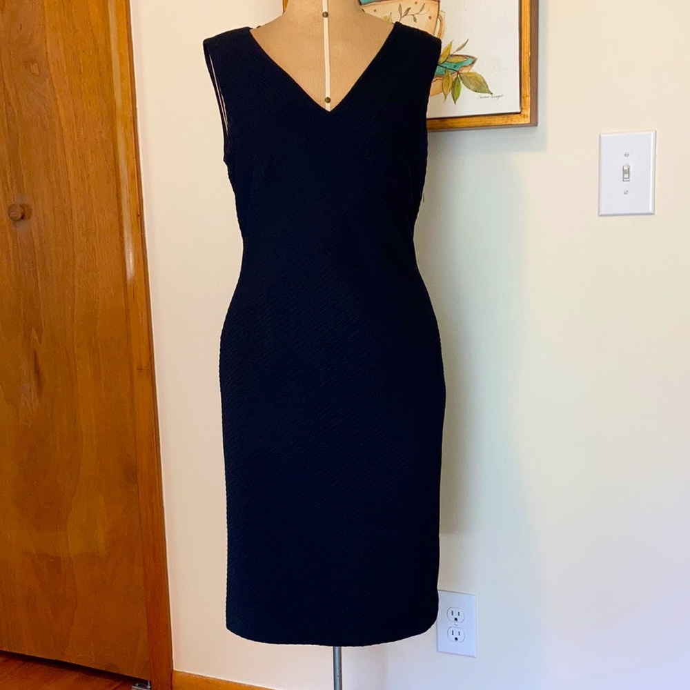 Black Anne Klein dress.